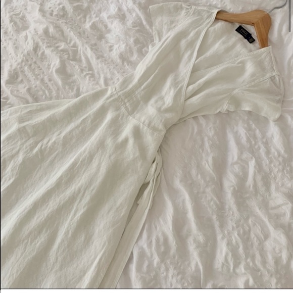 New Ralph Lauren Maxi Linen White Long Dress - Picture 2 of 13